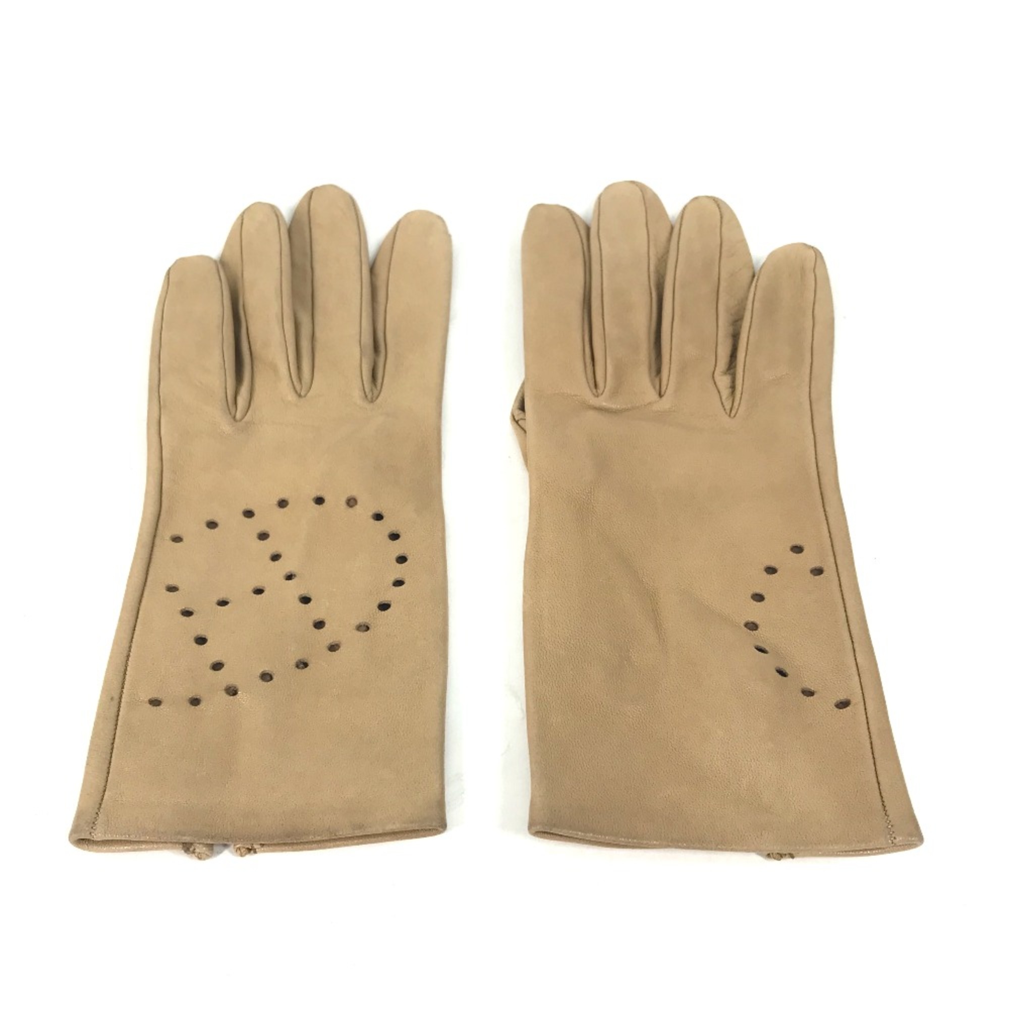 Hermes Glove gloves Beige