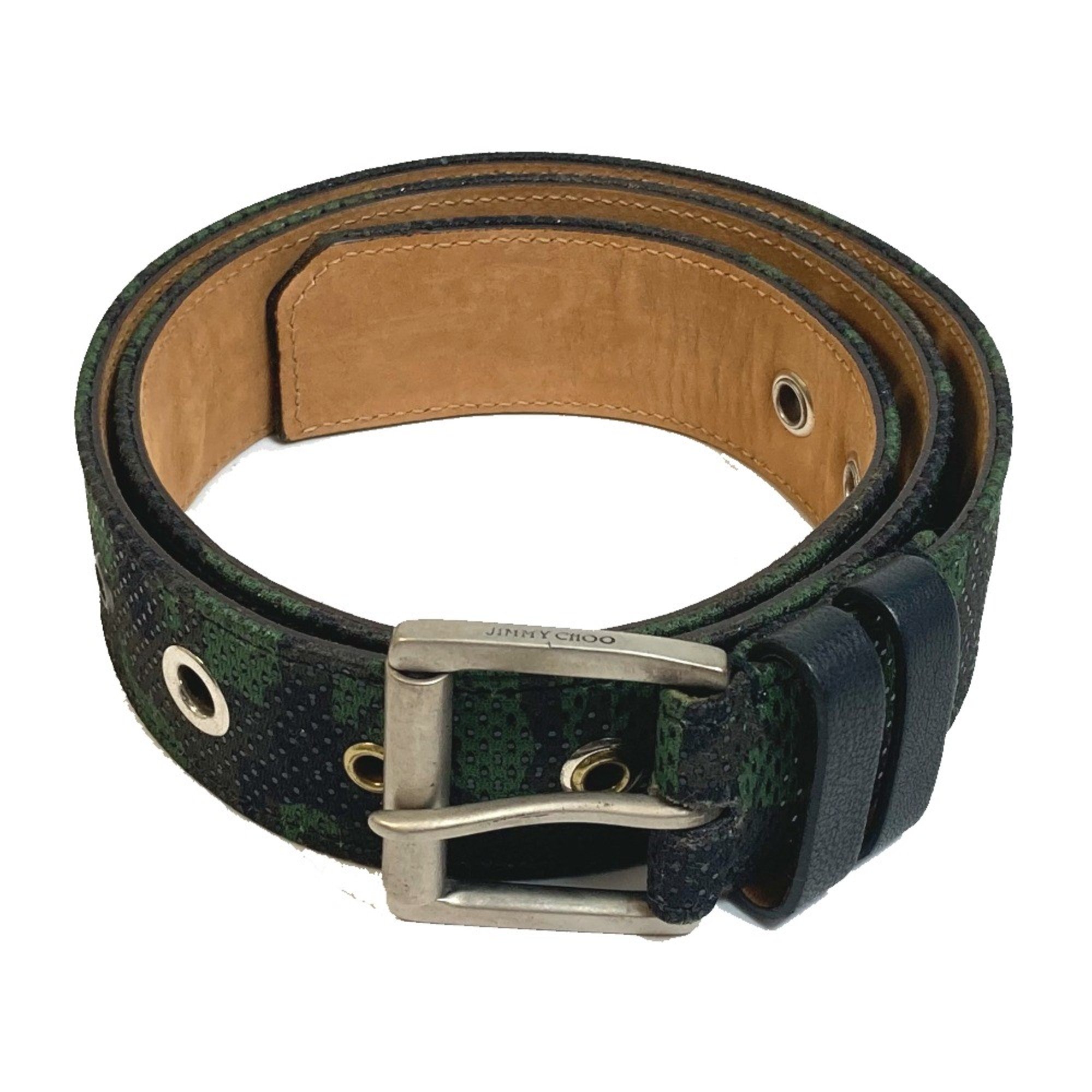 Jimmy Choo buckle Fashion Accessories belt camouflage Green