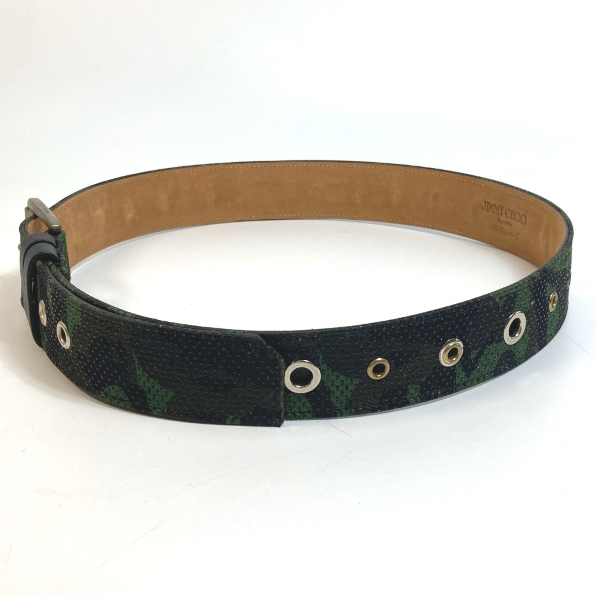 Jimmy Choo buckle Fashion Accessories belt camouflage Green