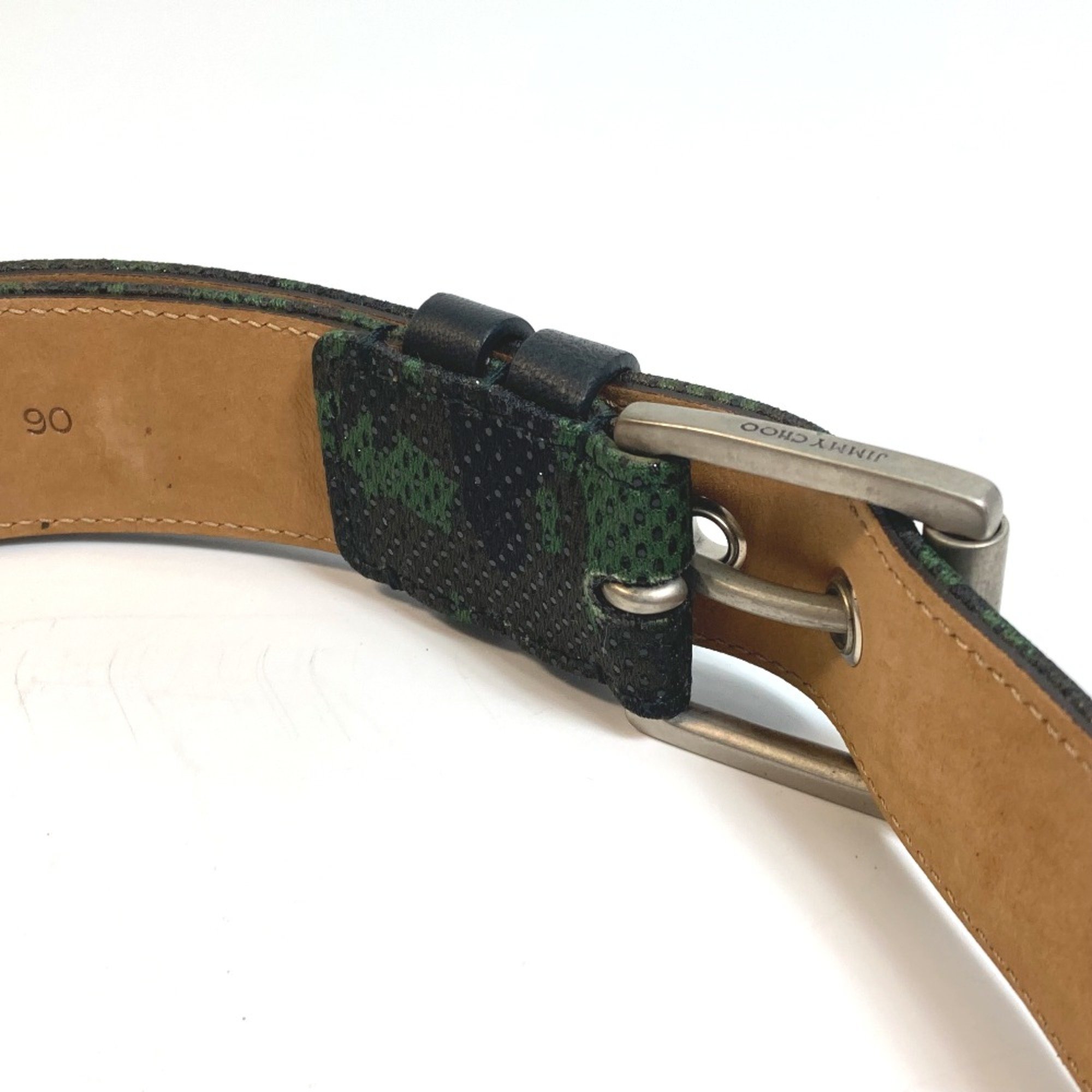 Jimmy Choo buckle Fashion Accessories belt camouflage Green