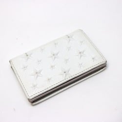 Jimmy Choo Star emboss Men's Women's Card Case White White