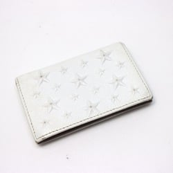 Jimmy Choo Star emboss Men's Women's Card Case White White