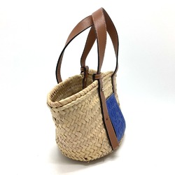 Loewe Shoulder Bag Tote Bag Basket Small Anagram Straw Bag Hand Bag Beige blue