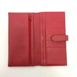 Hermes Two fold Long Wallet Red GoldHardware