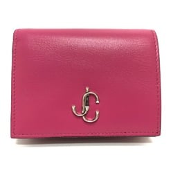 Jimmy Choo 112274 JC Logo Bi-fold Wallet Folded wallet pink SilverHardware