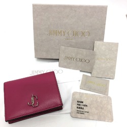 Jimmy Choo 112274 JC Logo Bi-fold Wallet Folded wallet pink SilverHardware