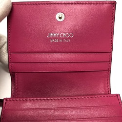 Jimmy Choo 112274 JC Logo Bi-fold Wallet Folded wallet pink SilverHardware