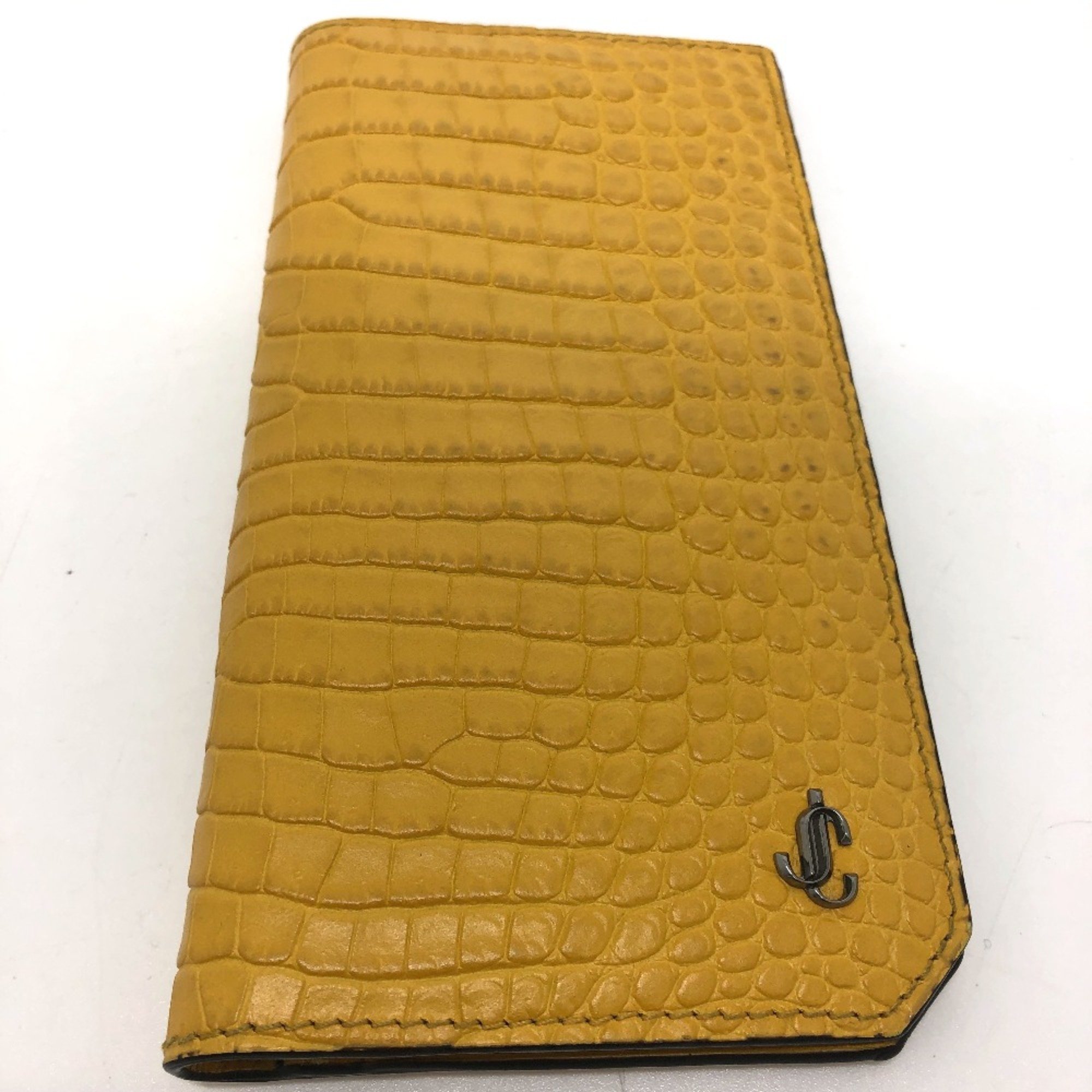 Jimmy Choo flap/logo Saif Long Wallet yellow