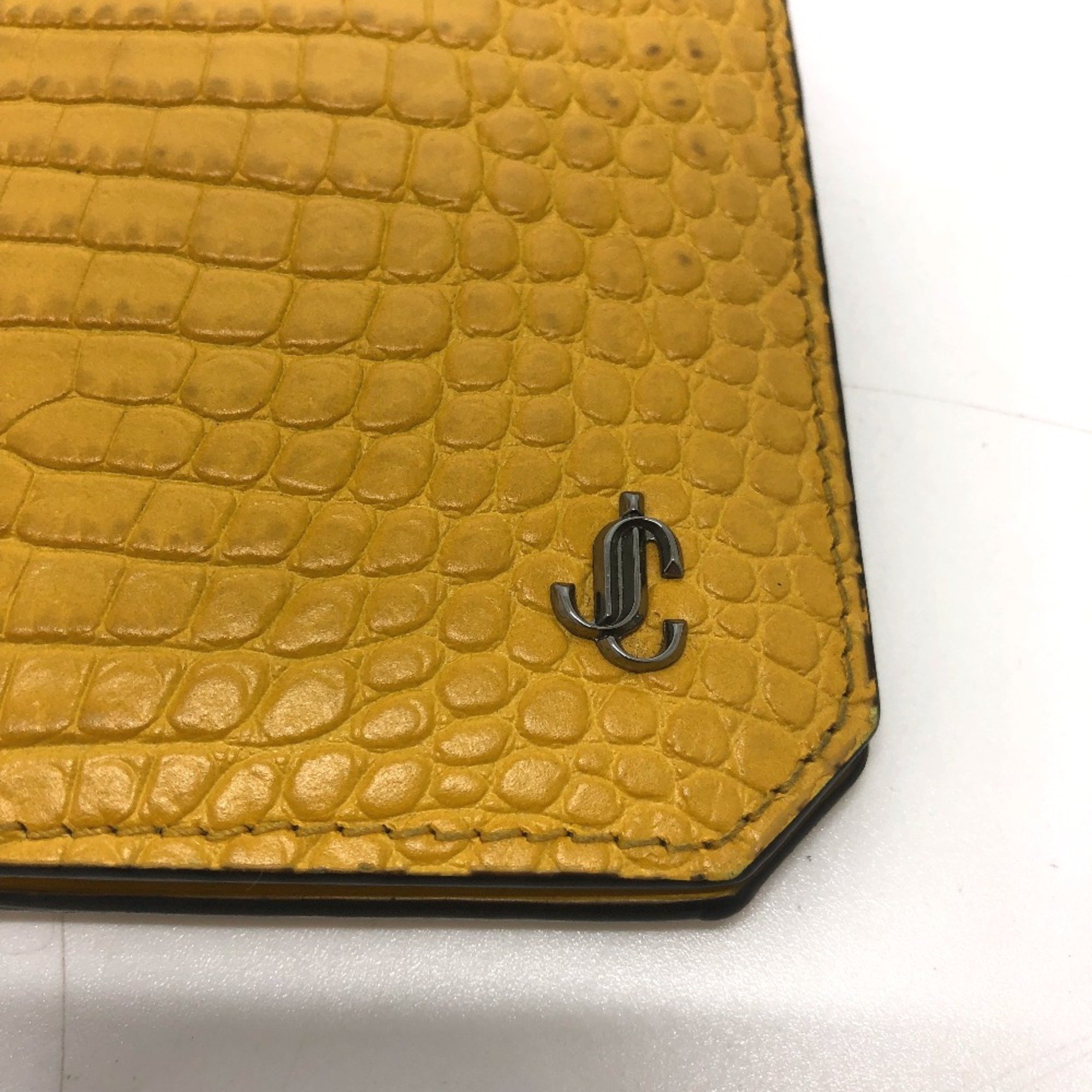 Jimmy Choo flap/logo Saif Long Wallet yellow