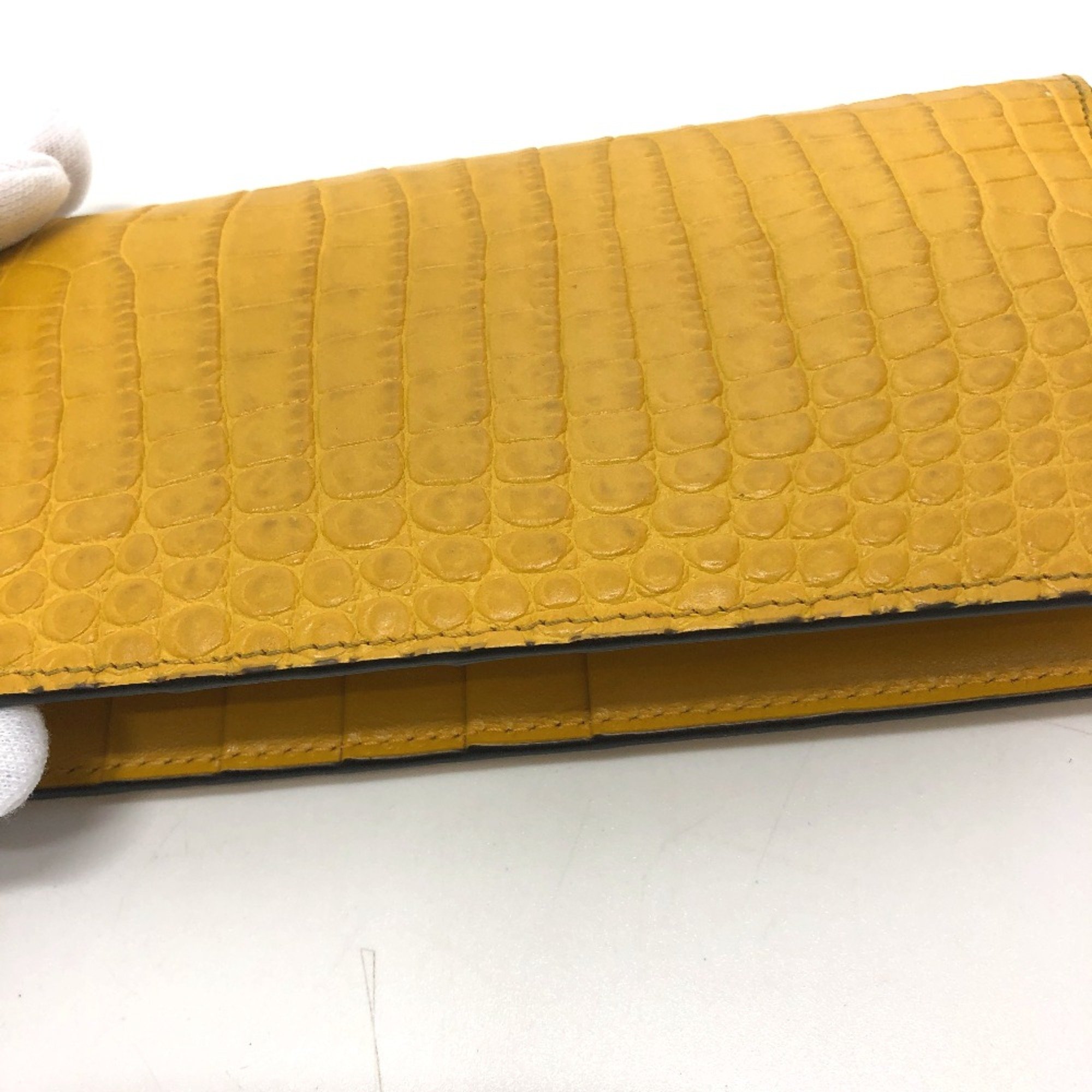 Jimmy Choo flap/logo Saif Long Wallet yellow