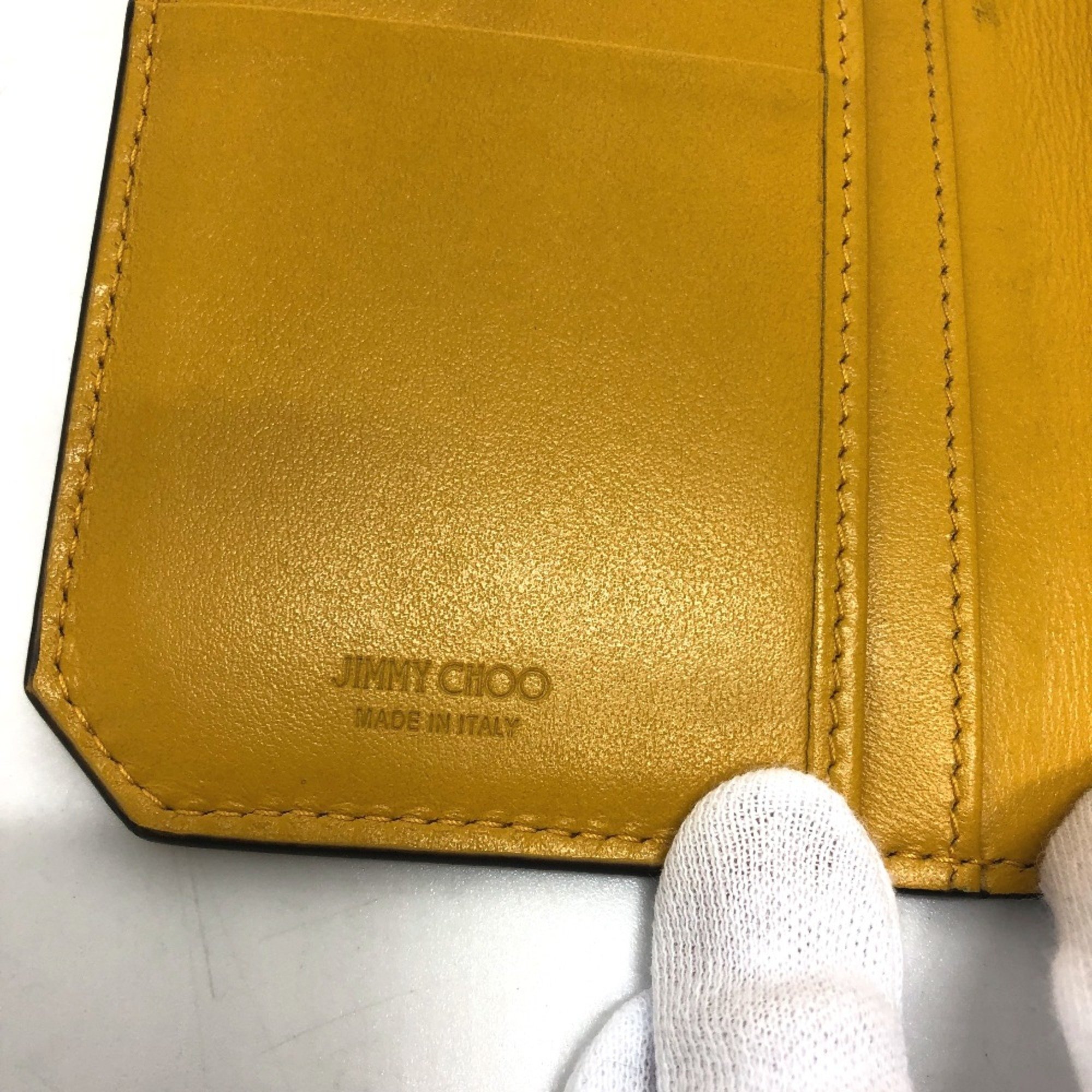 Jimmy Choo flap/logo Saif Long Wallet yellow