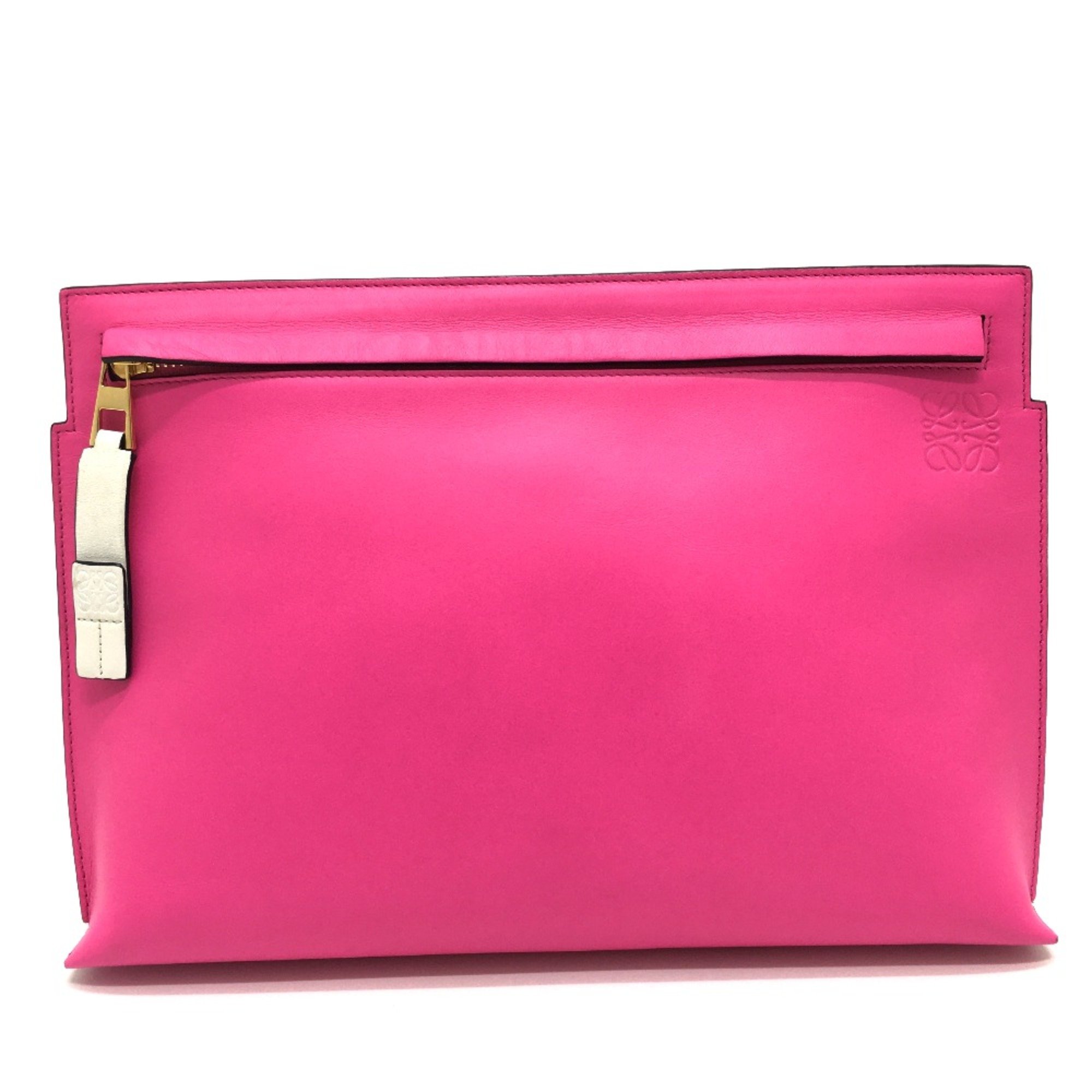 Loewe anagram Bag Cluch Bag Clutch bag White x Pink