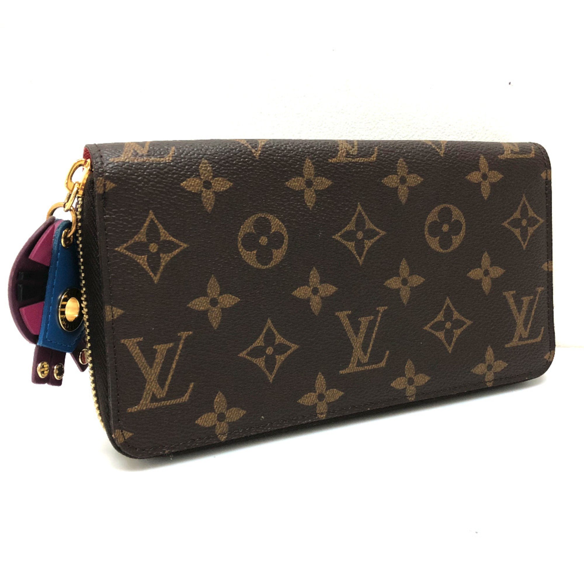 Louis Vuitton M61364 Monogram Long Wallet Flamingo Brown