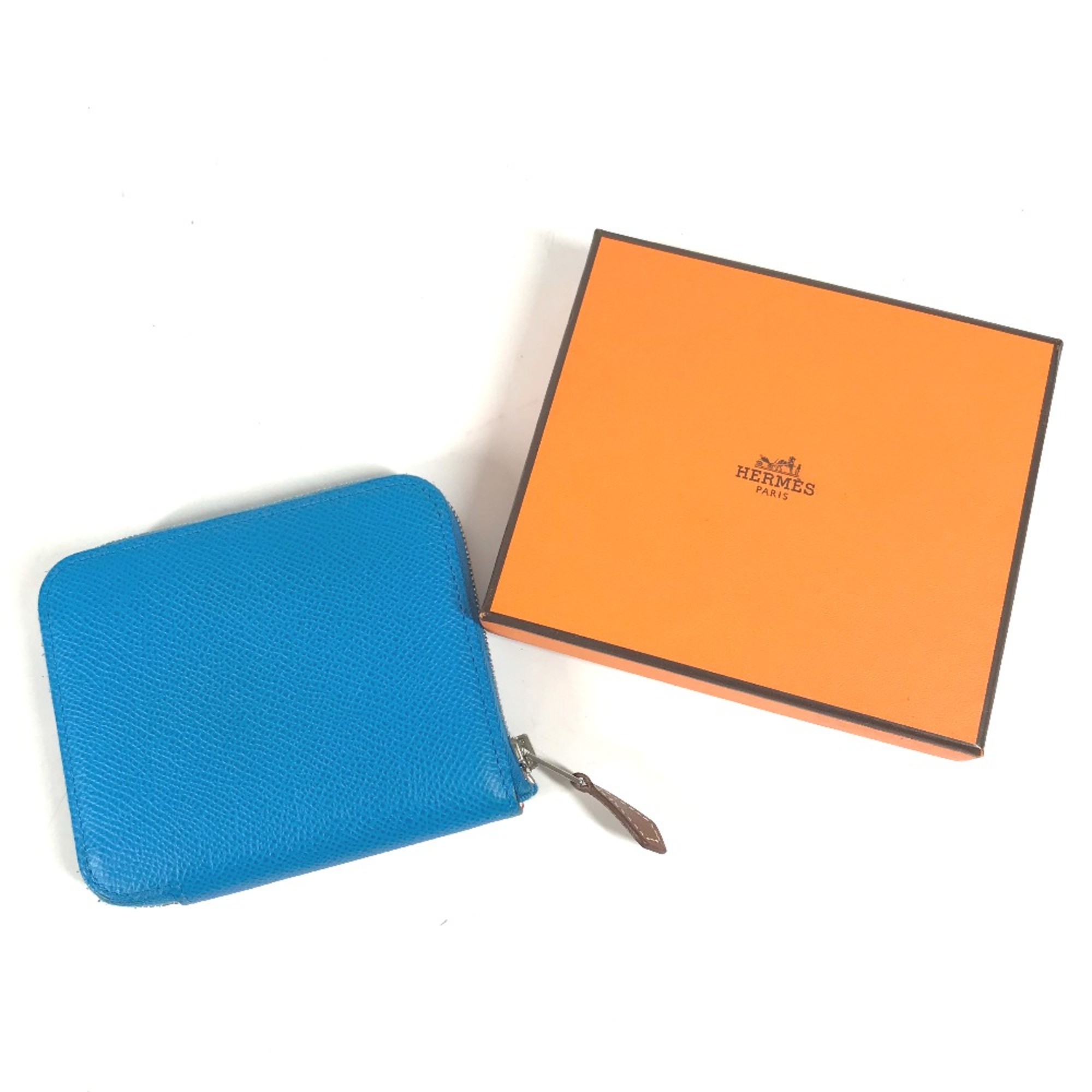 Hermes Compact wallet Zip Around Folded wallet blue