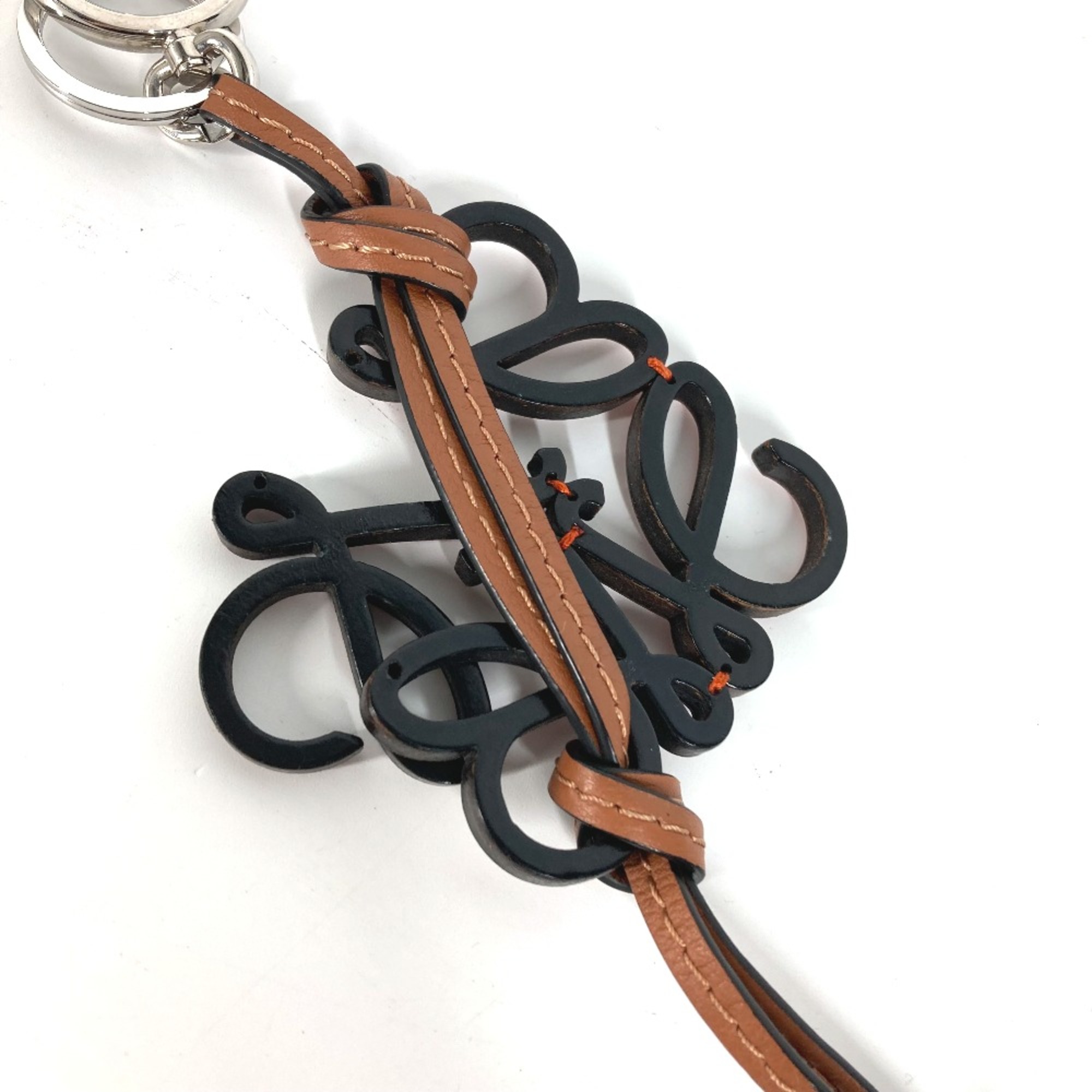 Loewe Bag Charm Key Holder Orange Based BrownBased