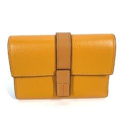 Loewe Compact wallet Trifold wallet yellow Brown