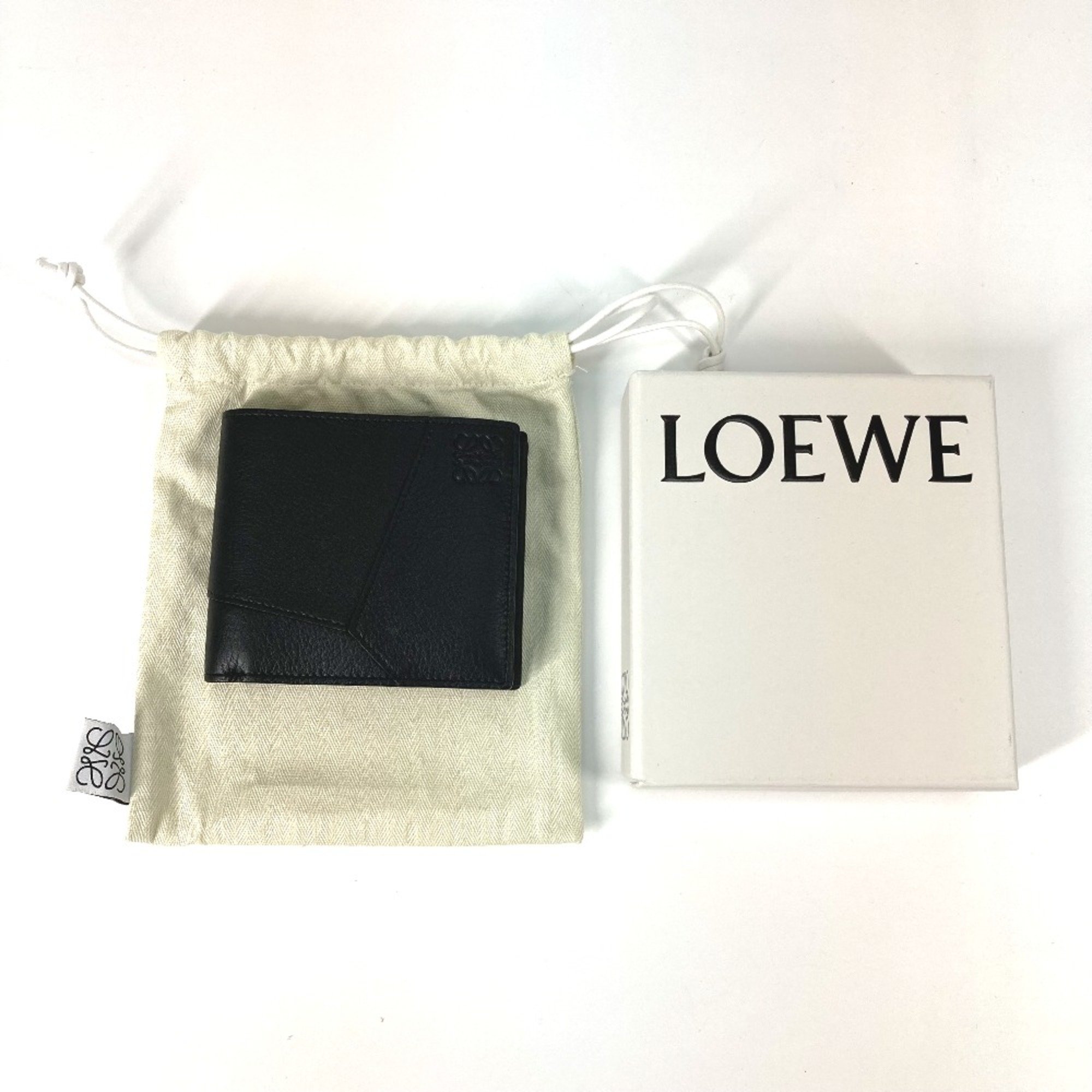 Loewe C510501X06 anagram Compact wallet Folded wallet Black