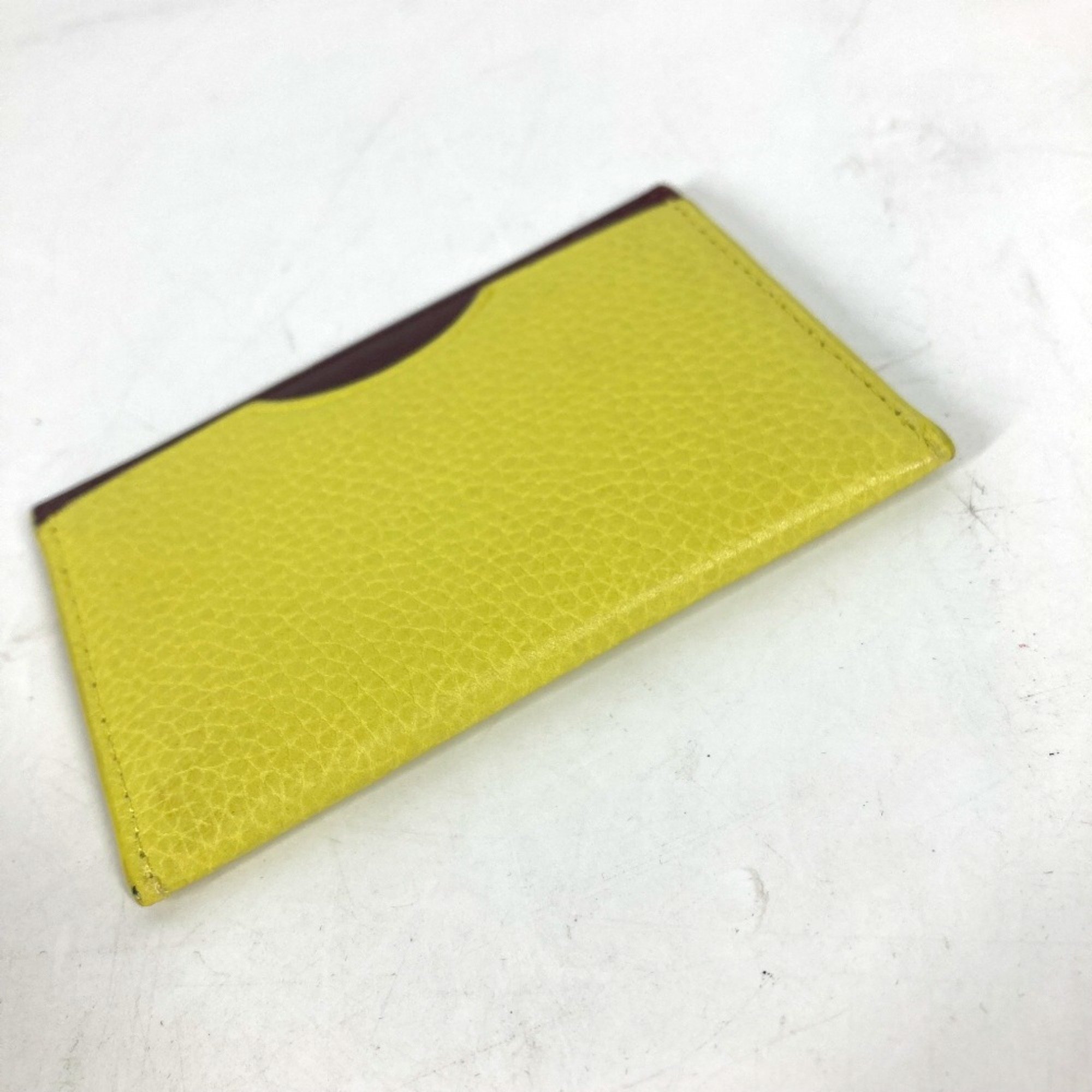 Loewe Business Card Holder Pass Case Card Case yellow Purple Based