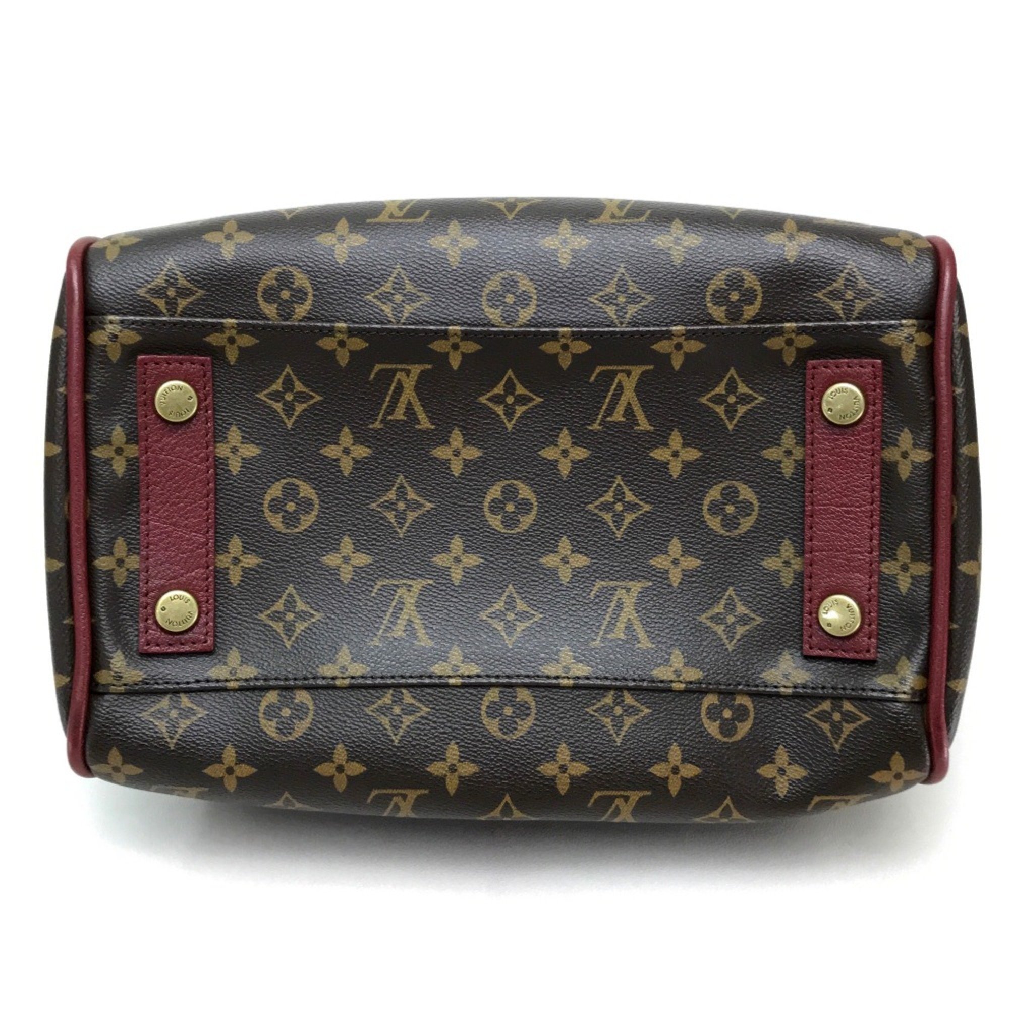 Louis Vuitton M40802 Monogram Mini Duffle Bag Hand Bag Bordeaux Dark brown Bordeaux