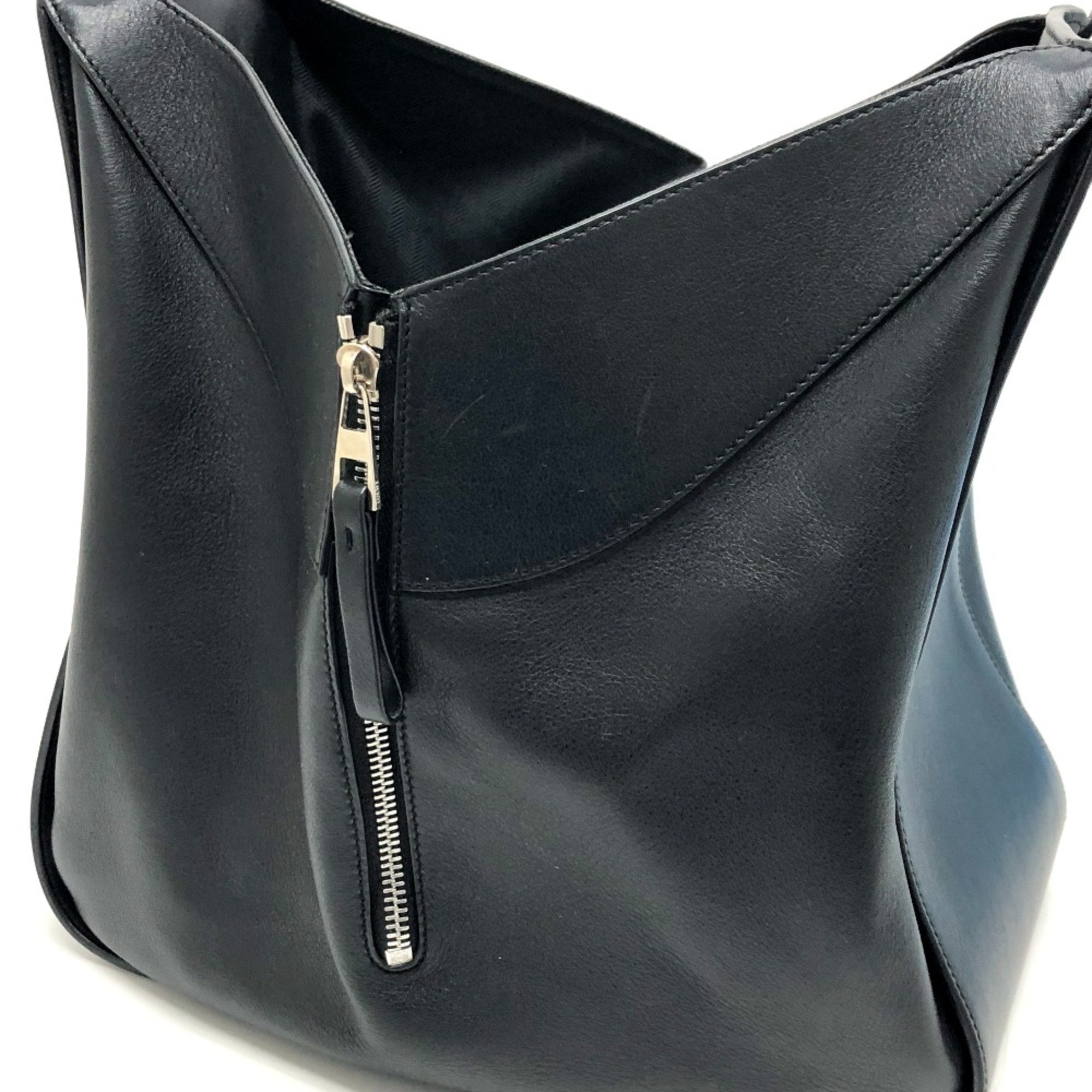 Loewe Medium 2WAY Hand Bag Black SilverHardware