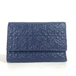 Loewe anagram Compact wallet Trifold wallet Navy Purple Based