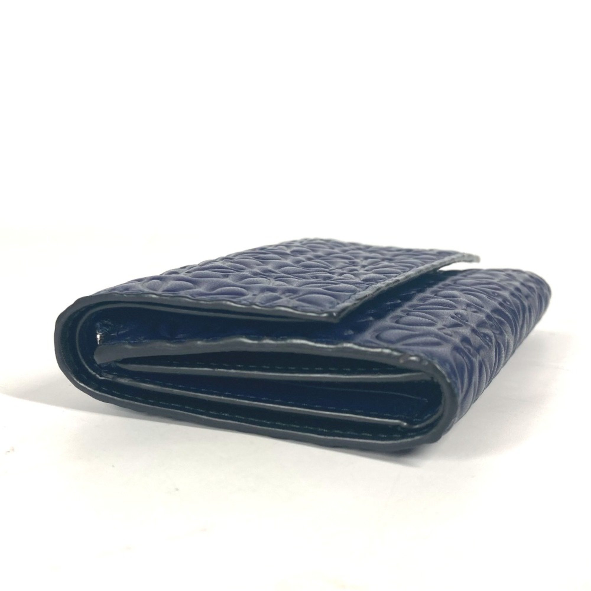 Loewe anagram Compact wallet Trifold wallet Navy Purple Based