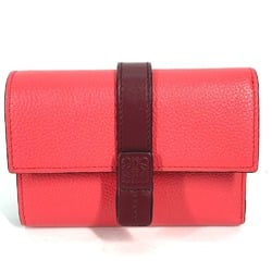 Loewe Bicolor Compact wallet Trifold wallet pink Brown