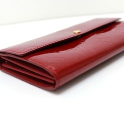 Louis Vuitton M91983 MonogramVernis Bifold long wallet Long Wallet Pomdamul Red