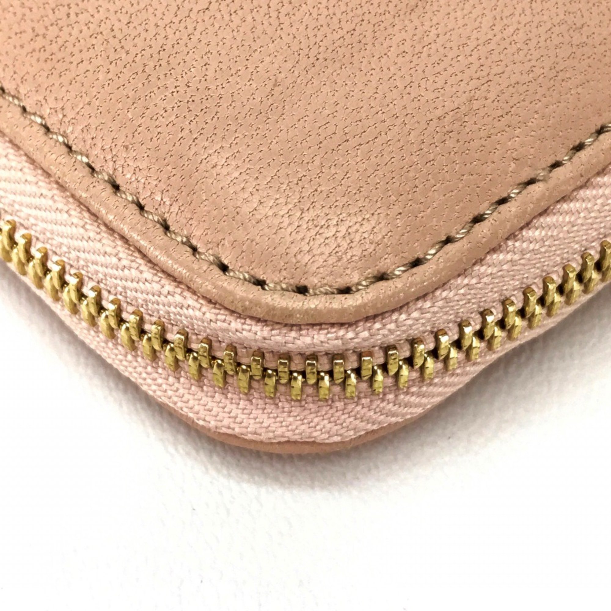 Jimmy Choo with Strap Zip Around Long Wallet Long Wallet Pink Beige Pink Beige