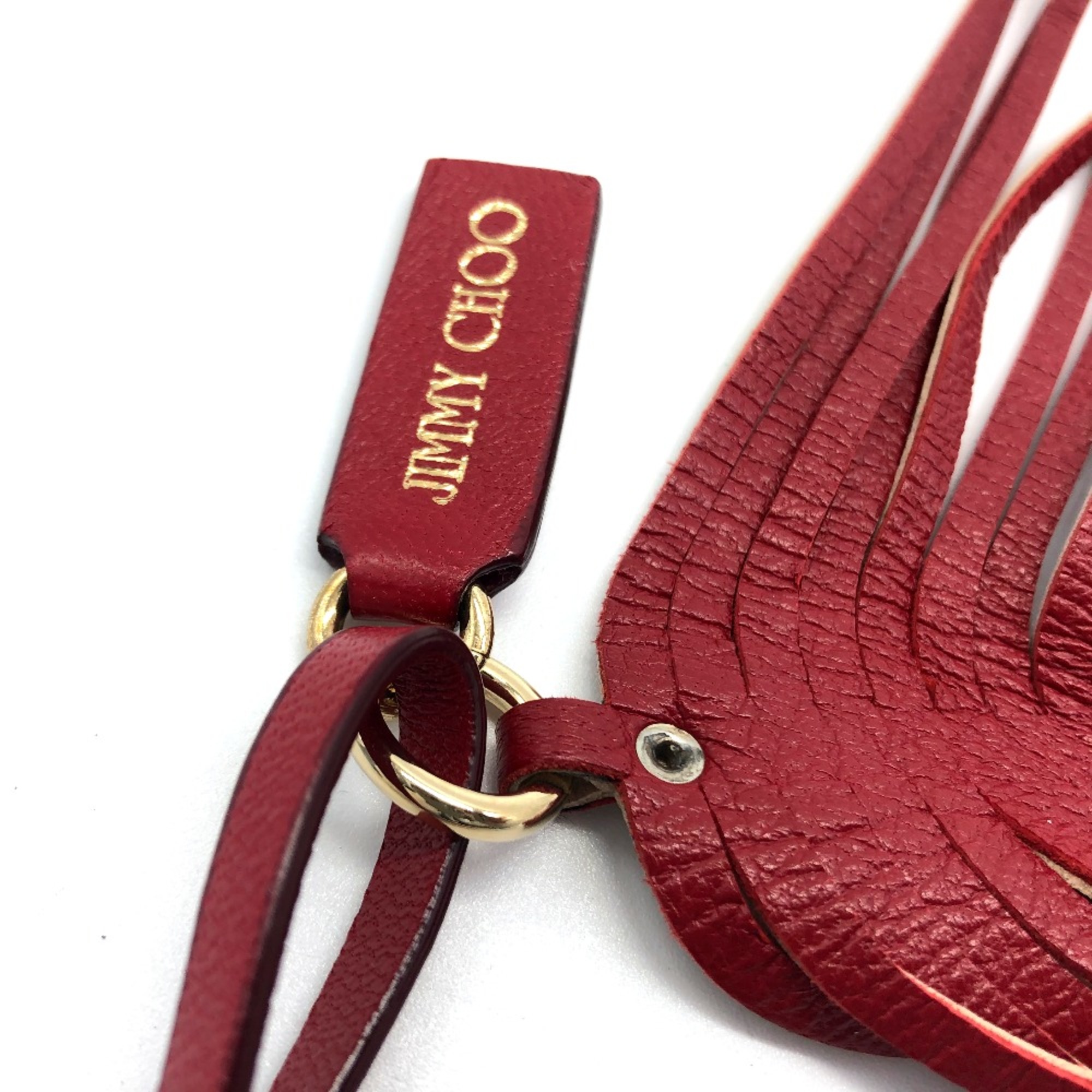 Jimmy Choo strap charm Red Red x BeigeBased