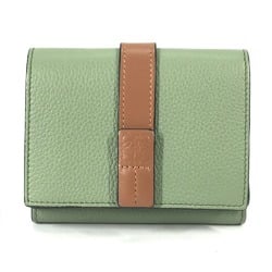 Loewe anagram Compact wallet Trifold wallet Green Brown