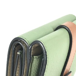 Loewe anagram Compact wallet Trifold wallet Green Brown