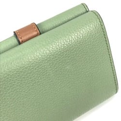 Loewe anagram Compact wallet Trifold wallet Green Brown