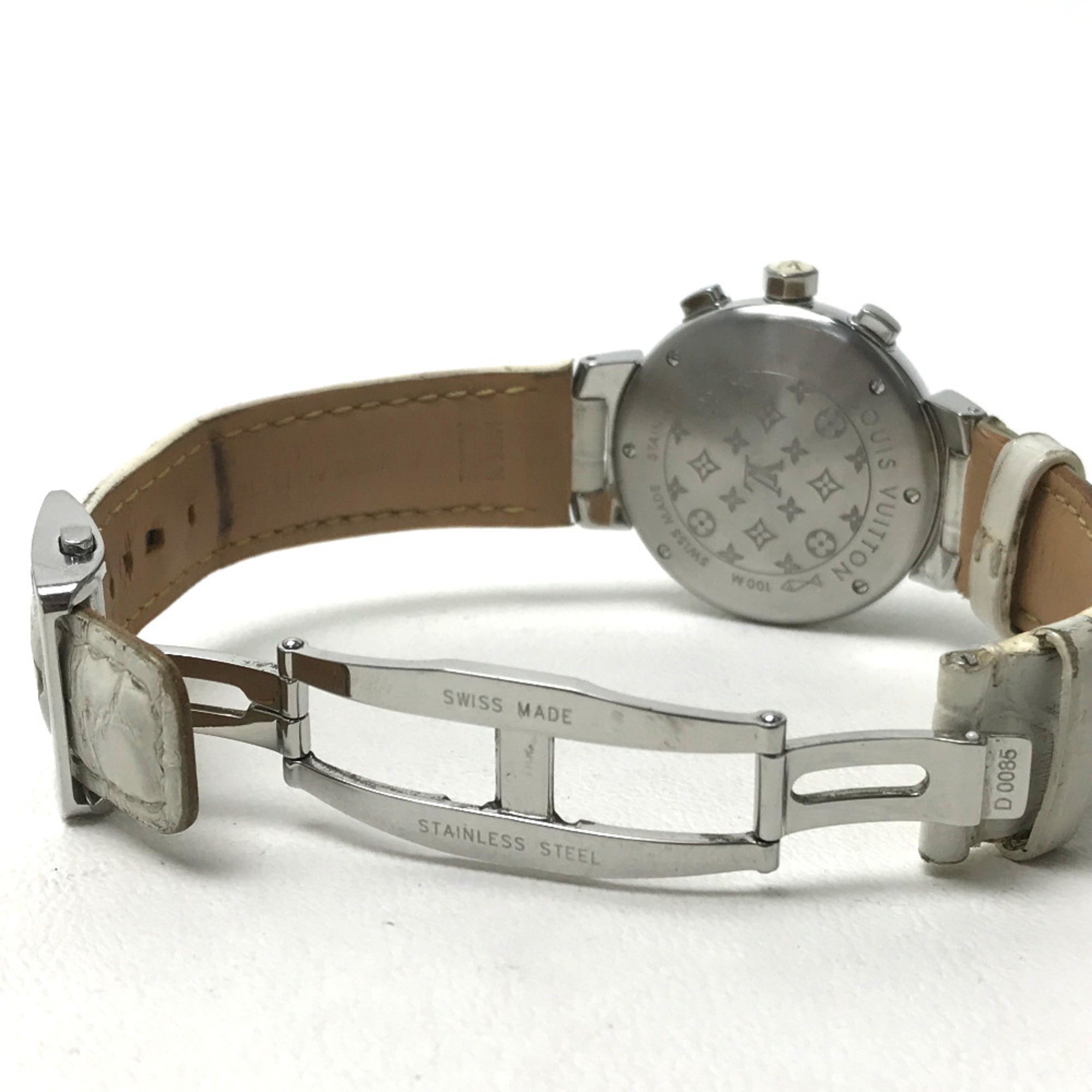 Louis Vuitton Q132C Tambour Wristwatch Silver