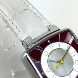 Louis Vuitton Q221J Quartz Wristwatch Silver Wine red Based