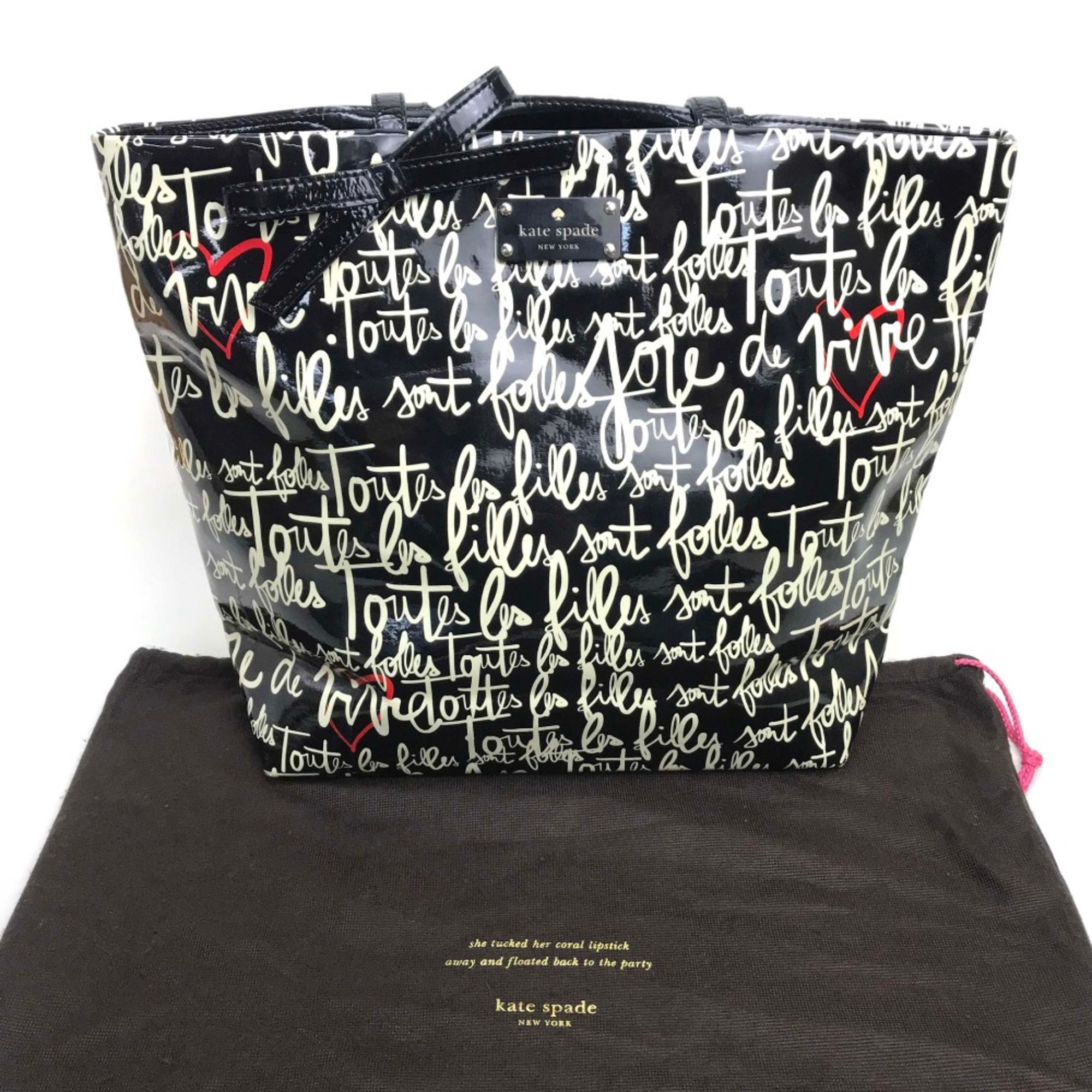 Kate Spade With ribbon Bag Tote Bag Tote Bag Black