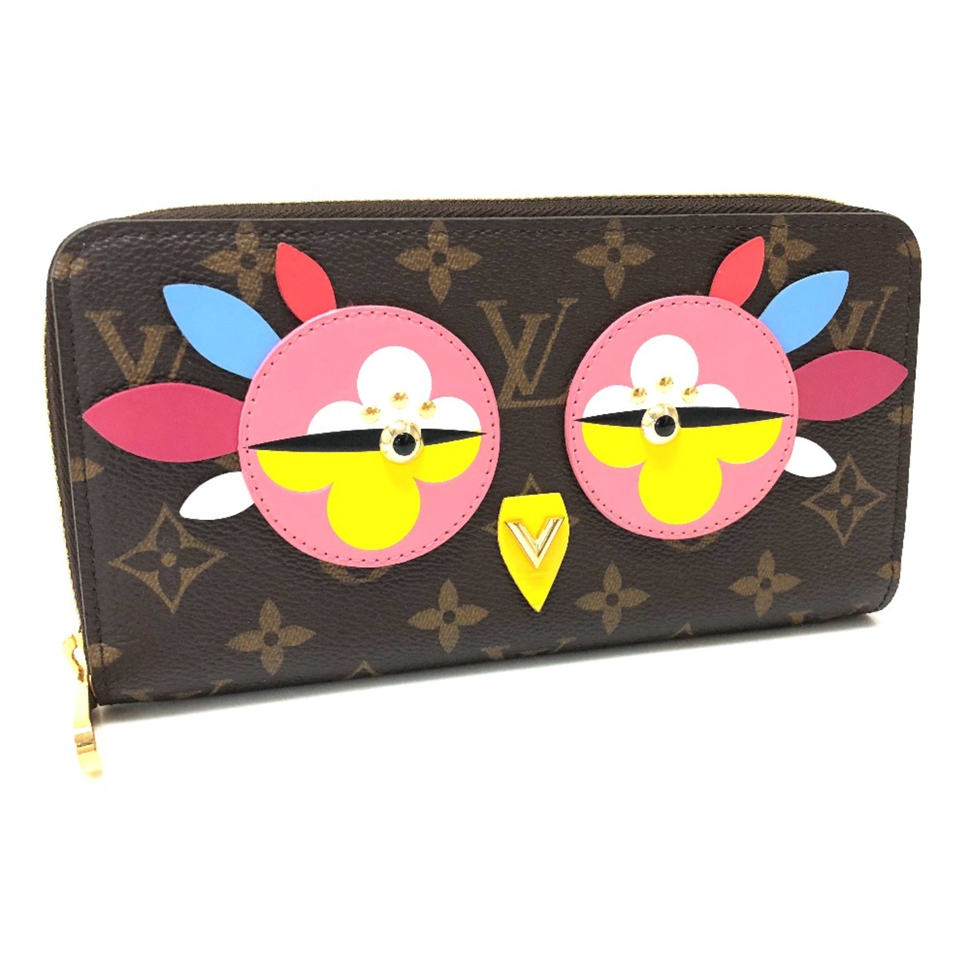 Louis Vuitton M62414 Monogram Lovely Bird Zip Around Long Wallet Long Wallet Brown