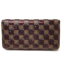 Louis Vuitton N63714 Damier-Paillette Zip Around Long Wallet Brown