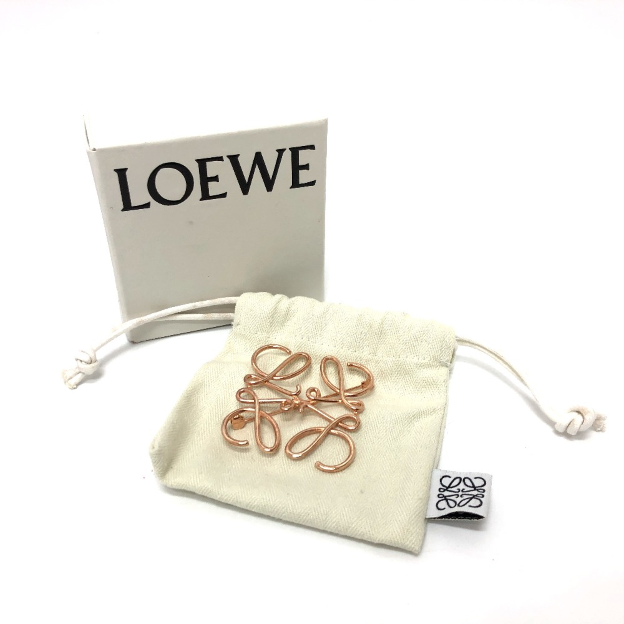 Loewe corsage Brooch Pink Gold