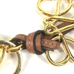 Loewe Key ring Bag Charm Key Holder Brown Gold