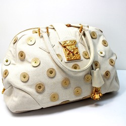 Louis Vuitton M95409 Polka Dots-Panama Bowly Bag Women's Hand Bag White Ivory