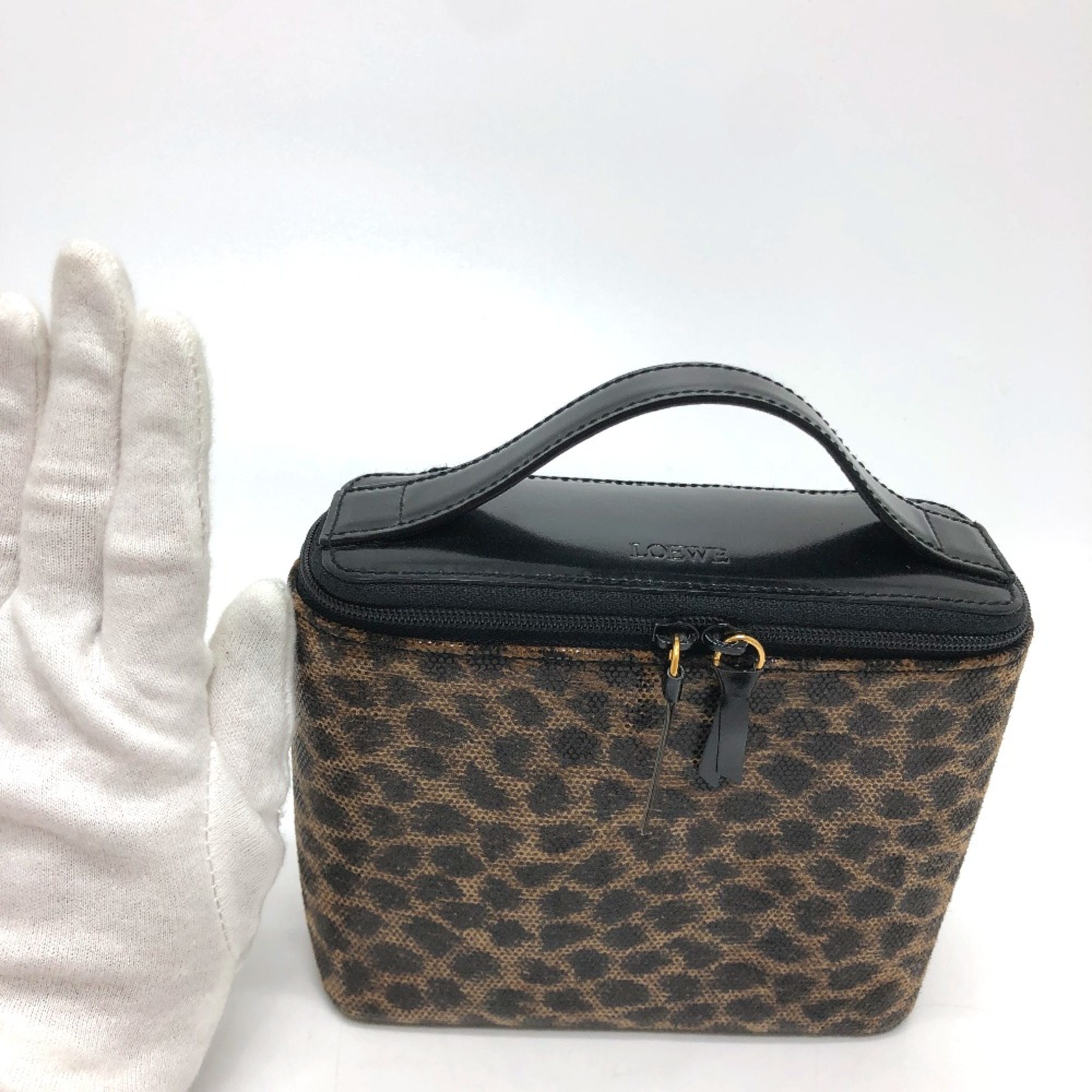 Loewe Leopard Bag Vanity bag Brown GoldHardware