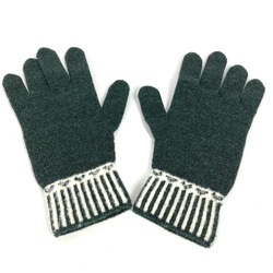 Loewe Gloves Knit gloves Green White