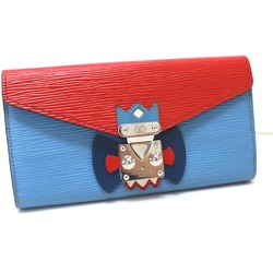 Louis Vuitton M60793 Epi Tribal mask Long Wallet blue Rouge