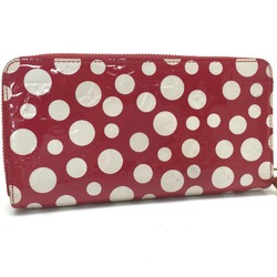 Louis Vuitton M91572 Vernis Dot Infinity Zip Around Long Wallet Red Rouge