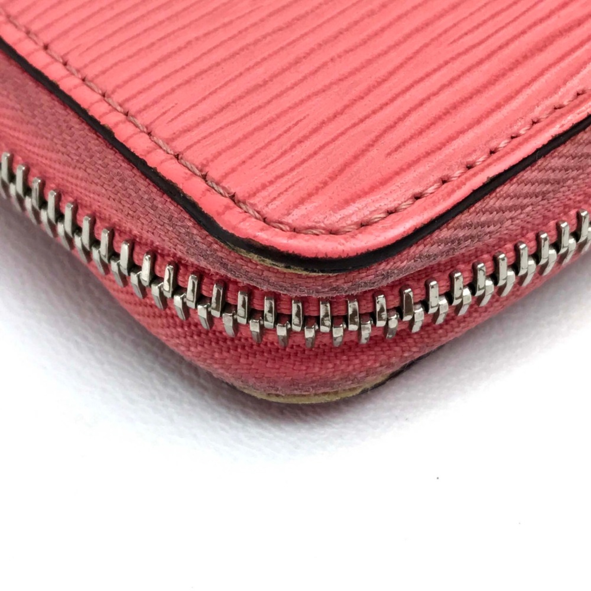 Louis Vuitton M60663 Epi Zip Around Long Wallet Long Wallet Corail Pink Based