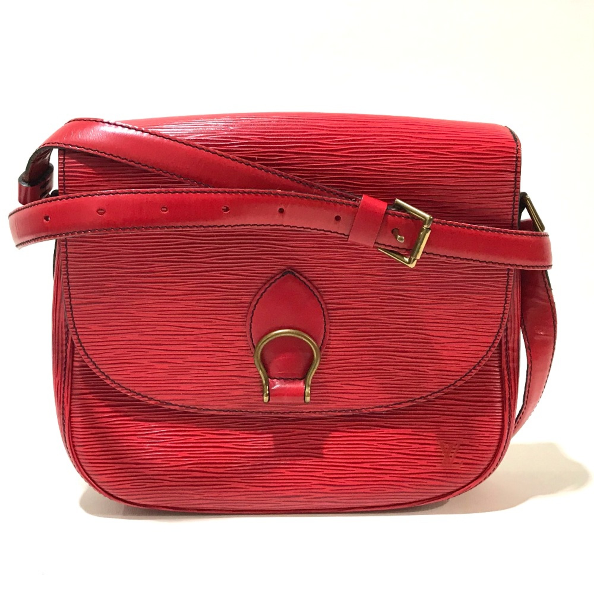 Louis Vuitton M52197 Epi Bag Crossbody Pochette Shoulder Bag Castilian red Red