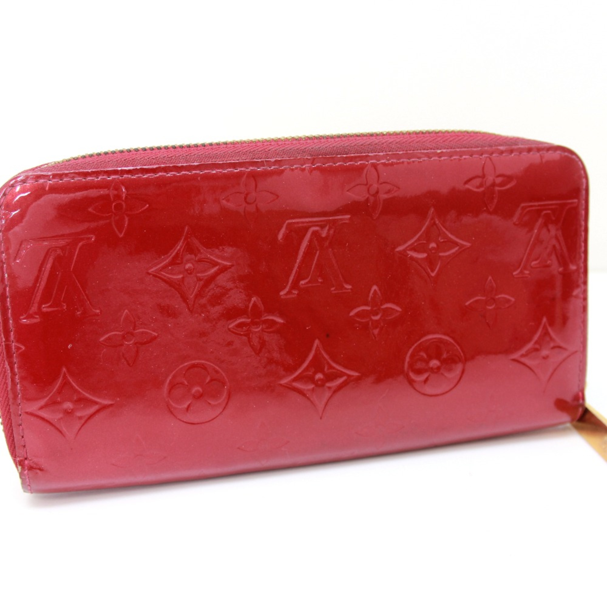 Louis Vuitton M91981 Vernis Zip Around Long Wallet Pomdamul Red