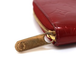 Louis Vuitton M91981 Vernis Zip Around Long Wallet Pomdamul Red