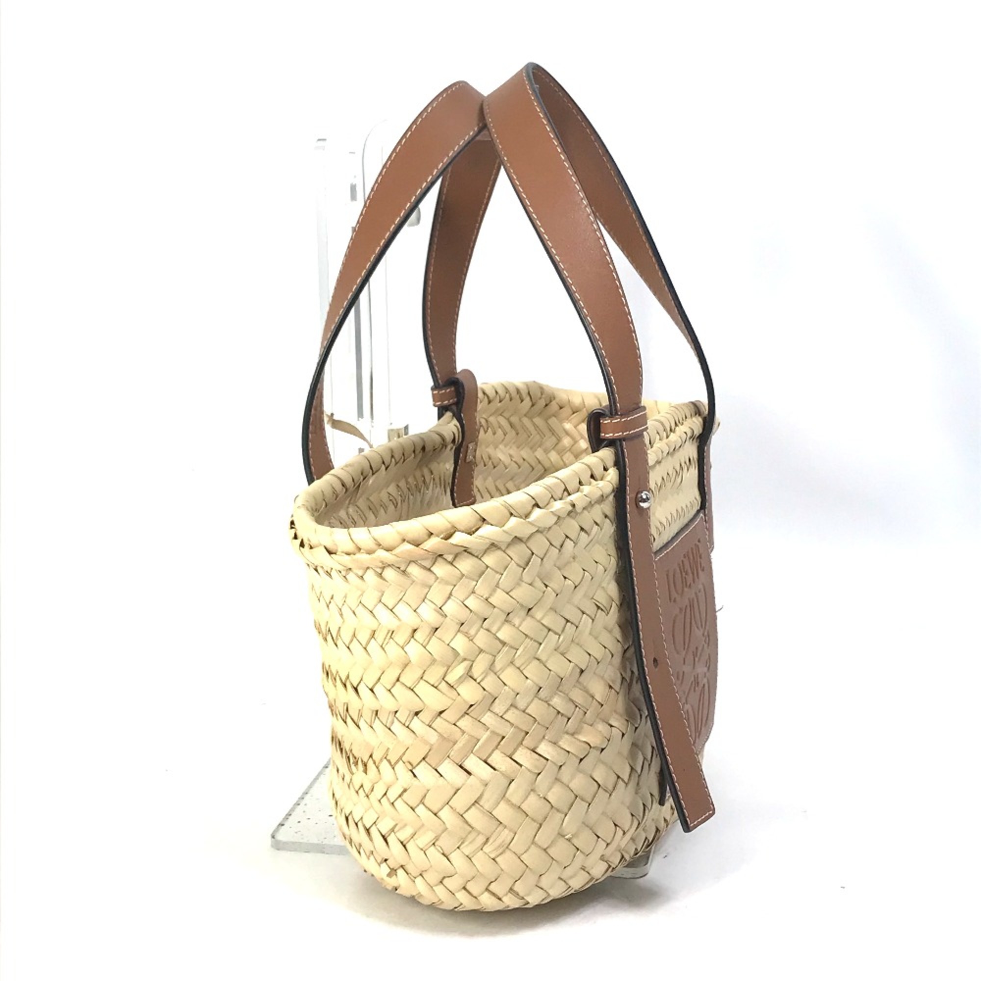 Loewe 327.02.S92 anagram Basket small basket bag Hand Bag Beige